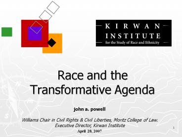 Race and the Transformative Agenda