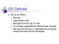 OD Defined PowerPoint PPT Presentation