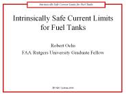 Intrinsically Safe Current Limits for Fuel Tanks