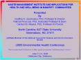 WASTE MANAGEMENT INSTITUTE AND IMPLICATIONS FOR HEALTH AND WELLBEING IN MINORITY COMMUNITIES PowerPoint PPT Presentation