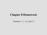 Chapter 8 Homework