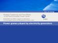 Power games played by electricity generators PowerPoint PPT Presentation