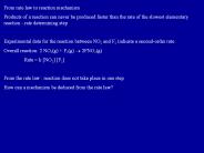 From rate law to reaction mechanism