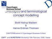 Ontologies and terminological concept modelling