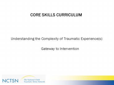 CORE SKILLS CURRICULUM