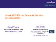 Using SAWSDL for Semantic Service Interoperability