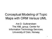 Conceptual Modeling of Topic Maps with ORM Versus UML