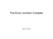 The Exon Junction Complex