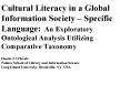 Cultural Literacy in a Global Information Society Specific Language: An Exploratory Ontological Anal PowerPoint PPT Presentation