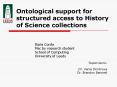 Ontological support for structured access to History of Science collections PowerPoint PPT Presentation