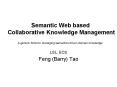 Semantic Web based  Collaborative Knowledge Management PowerPoint PPT Presentation