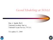 Geoid Modeling at NOAA