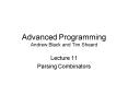 Advanced Programming Andrew Black and Tim Sheard PowerPoint PPT Presentation