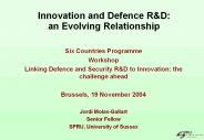Innovation and Defence R