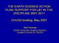 THE EARTH SCIENCE ACTION PLAN: SUPPORT FOR L PowerPoint PPT Presentation