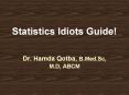 Statistics Idiots Guide PowerPoint PPT Presentation