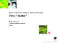Some of the Good Reasons to Choose Finland PowerPoint PPT Presentation