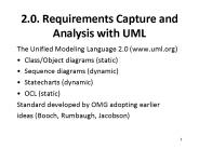 2.0. Requirements Capture and Analysis with UML
