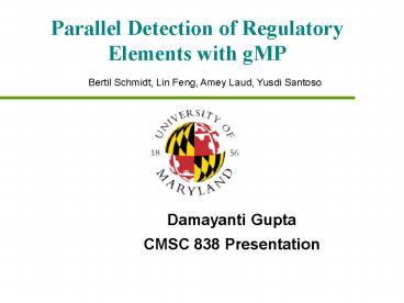 Parallel Detection of Regulatory Elements with gMP