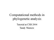 Computational methods in phylogenetic analysis