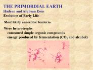 THE PRIMORDIAL EARTH