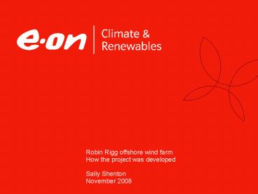 Robin Rigg offshore wind farm