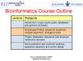 Bioinformatics Course Outline PowerPoint PPT Presentation