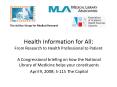 Health Information for All: From Research to Health Professional to Patient PowerPoint PPT Presentation