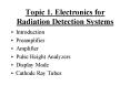 Topic 1. Electronics for Radiation Detection Systems PowerPoint PPT Presentation