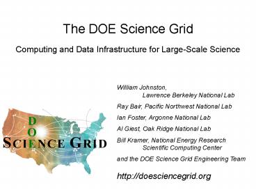 The DOE Science Grid