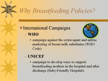 Why Breastfeeding Policies