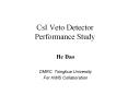 CsI Veto Detector Performance Study PowerPoint PPT Presentation