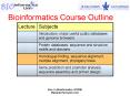 Bioinformatics Course Outline PowerPoint PPT Presentation