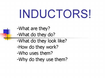 INDUCTORS