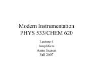 Modern Instrumentation PHYS 533CHEM 620