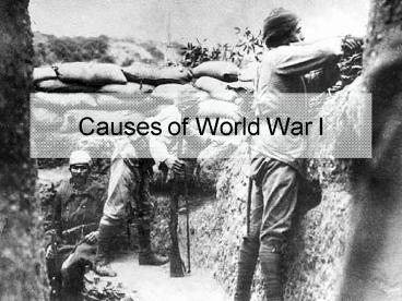 Causes of World War I