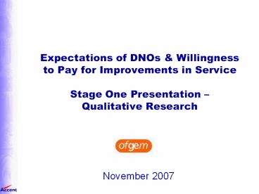 Expectations of DNOs
