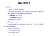 Recursion