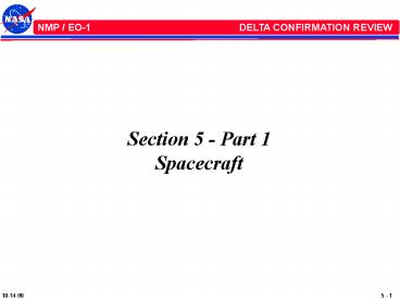 Section 5 Part 1 Spacecraft