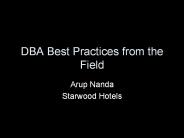 DBA Best Practices from the Field