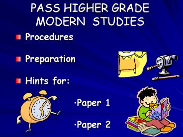 PASS HIGHER GRADE MODERN STUDIES