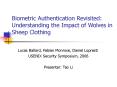 Biometric Authentication Revisited: Understanding the Impact of Wolves in Sheep Clothing PowerPoint PPT Presentation