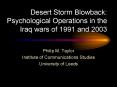 Desert Storm Blowback: Psychological Operations in the Iraq wars of 1991 and 2003 PowerPoint PPT Presentation