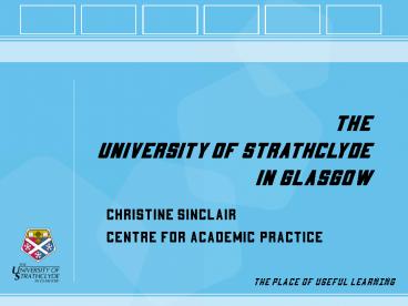 The University of Strathclyde in Glasgow