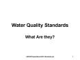 Water Quality Standards PowerPoint PPT Presentation