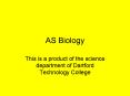 AS Biology PowerPoint PPT Presentation