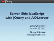 Server-Side JavaScript with jQuery and AOLserver