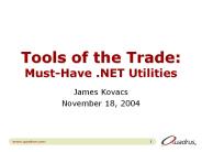 Tools of the Trade: Must-Have .NET Utilities