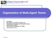 Organization of Multi-Agent Teams