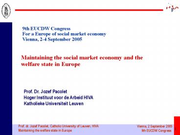 Prof. Dr. Jozef Pacolet